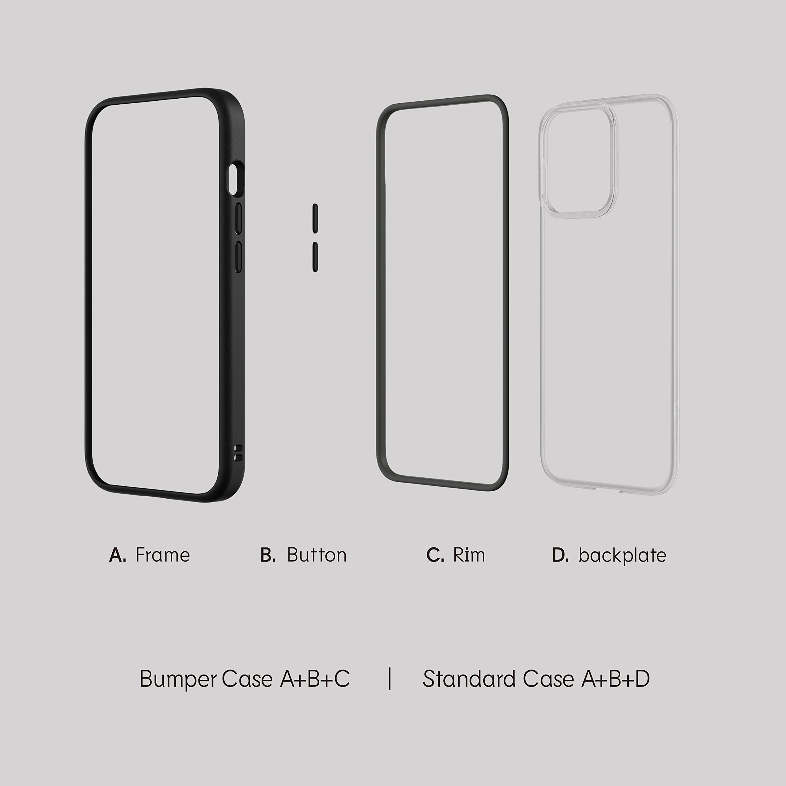 RhinoShield Modular Case Compatible with [iPhone 14 Plus] | Mod NX - Customizable Shock Absorbent Heavy Duty Protective Cover 3.5M / 11ft Drop Protection - Yellow 2