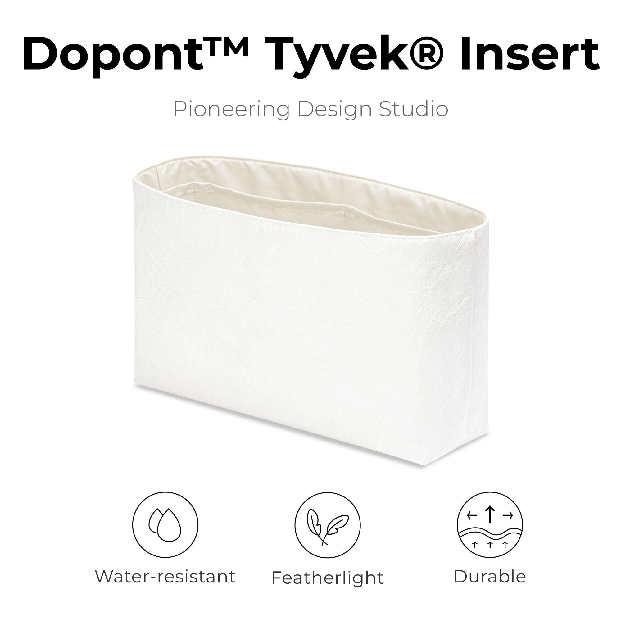 FANJI Project Tote Bag Organizer Insert for TORY BURCH Monogram tote S handbag, Custom Fit Inside Premium Craie Lightweight WaterResistant Purse Insert with Cup Holder Accessories 5