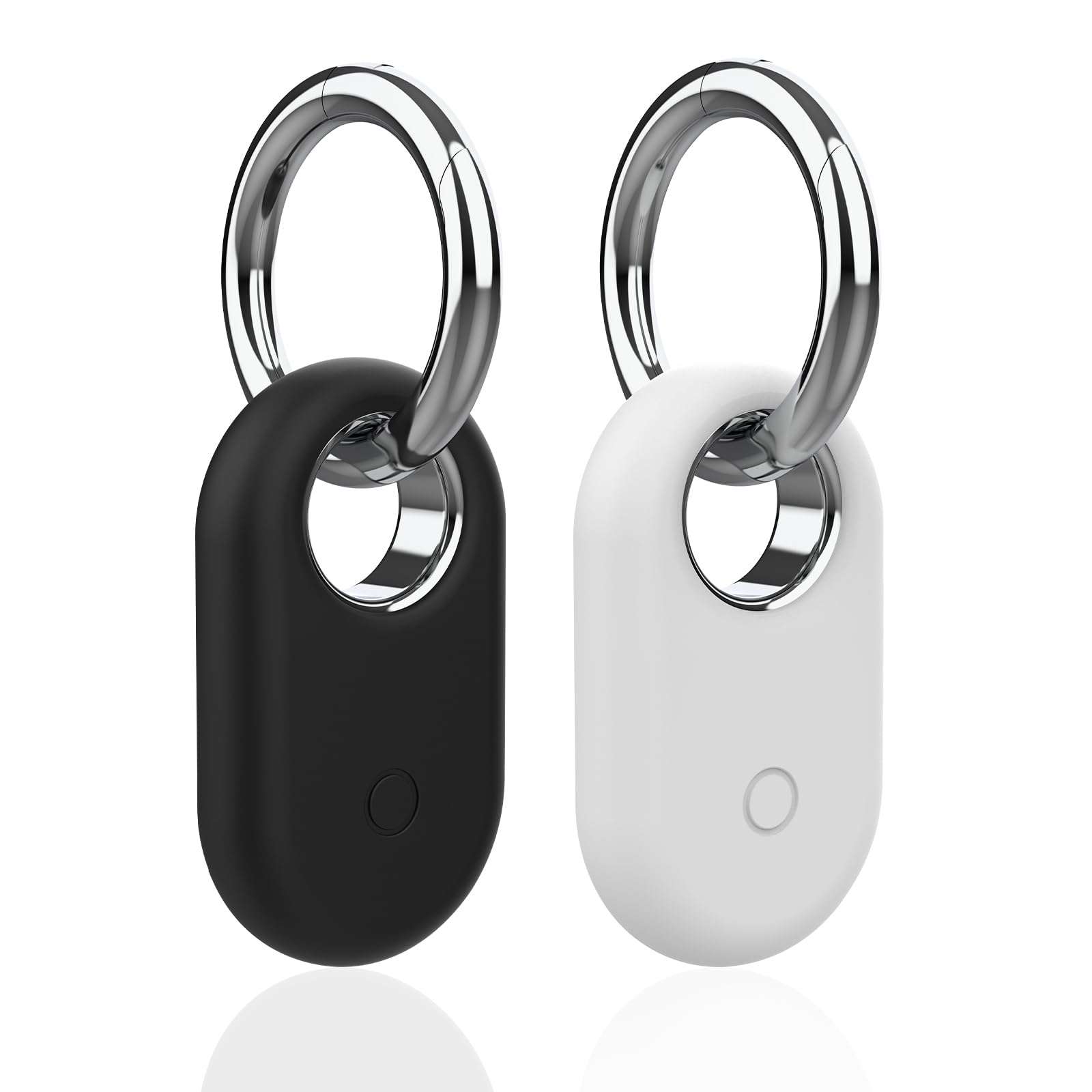 2Pack Smarttag2 Holder and Smarttag2 Keychain,Soft and Shockproof Silicone Smarttag2 Case for Samsung Galaxy SmartTag2,Comes with Ring Metal Snap Keyring for Luggage,Keys,Pets,Kids Bag 1