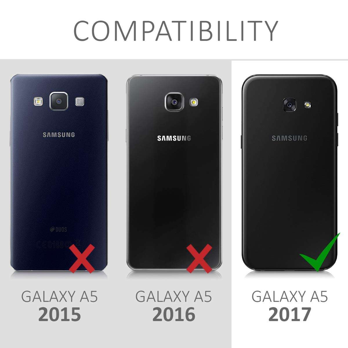 kwmobile TPU Case Compatible with Samsung Galaxy A5 (2017) - Case Soft Thin Slim Smooth Flexible Protective Phone Cover - Neon Orange 6