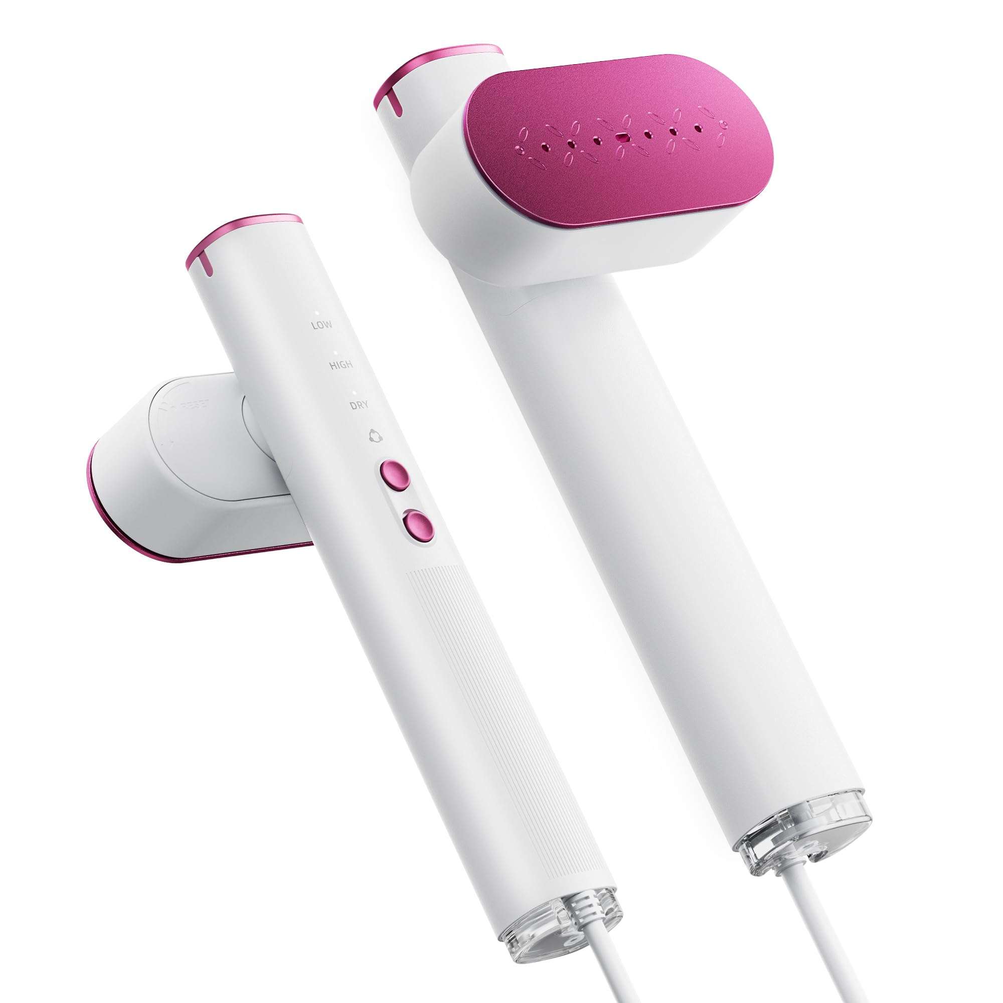 Banxye Portable Clothes Steamer, 100-240V Dual Voltage Garment Steamer, 1000W Travel Steamer, 30s Fast Heat Up, 10 Minutes Continuous Steam, Ceramic Panel Steamer Iron for Travel & Home Use (Rose Red) 1