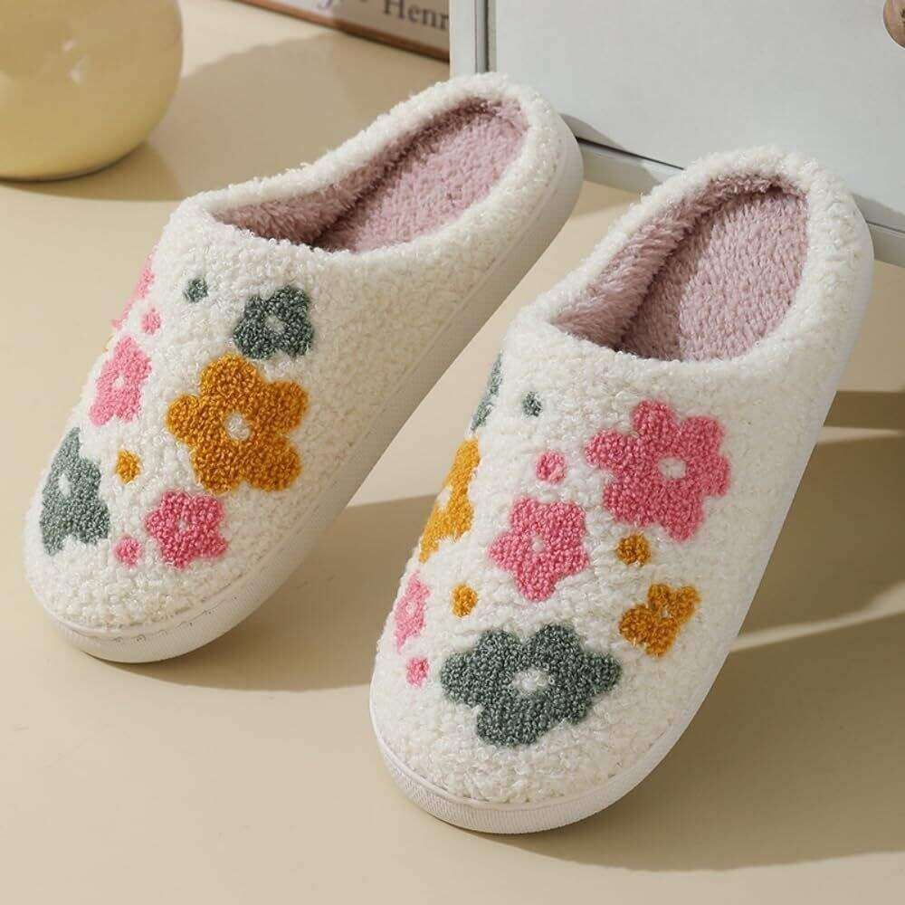 Cozy Furry House Slippers for Women/Men Cute Warm Indoor Non-Slip Winter Cozy Shoes 6