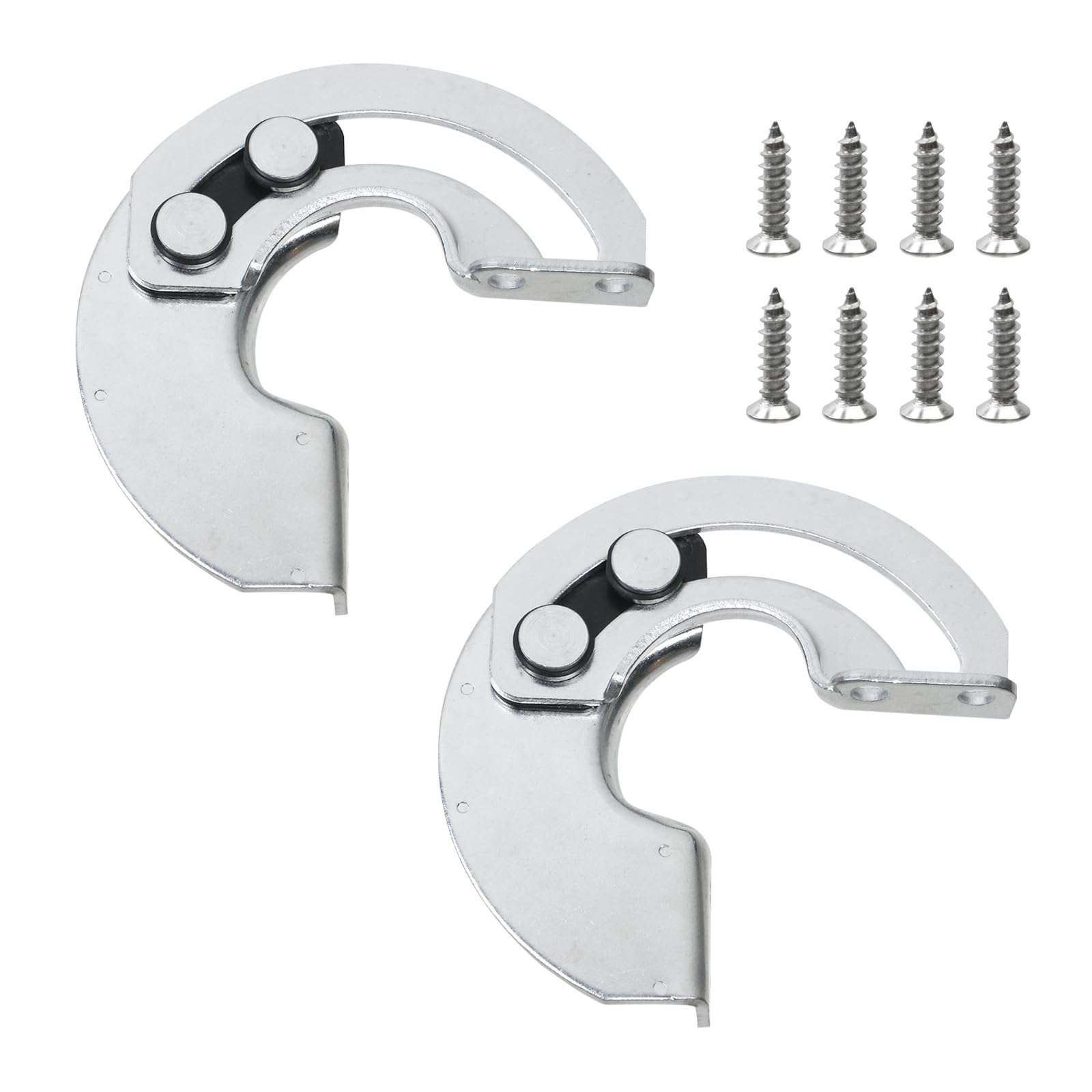 Nicerity 2Pcs Internal Hidden Hinge Concealed Sliding Hinge,90 Degree Door Hinge semicircular for Industrial Equipment Cabinet Door Hardware (Left-Silver)