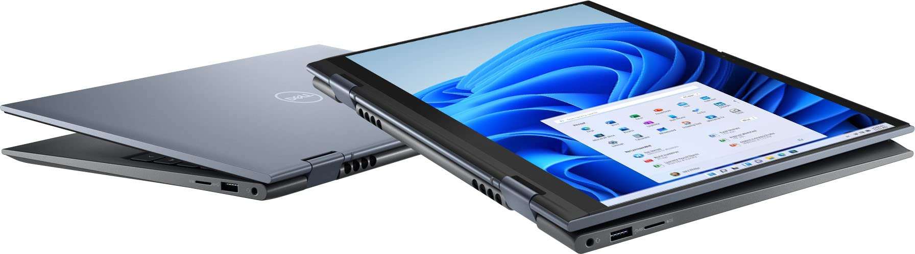 DELL [Windows 11 Home 2022 Inspiron 7415 2-in-1 Touchscreen Laptop, 14" Full HD, AMD Ryzen 5 5500U (6-core), 8GB RAM, 512GB PCIe SSD, HDMI, WiFi-6, Webcam, FP Reader, Backlit KB, Blue 6