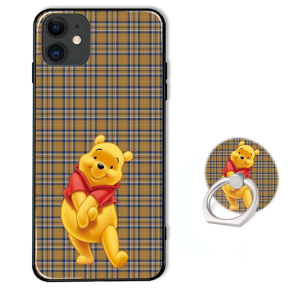 Disney Phone Case for iPhone 11 with Ring Holder Kickstand,Soft TPU Rubber Silicone Protective Cover for iPhone 11 (6.1 inch) - Winnie The Pooh 1