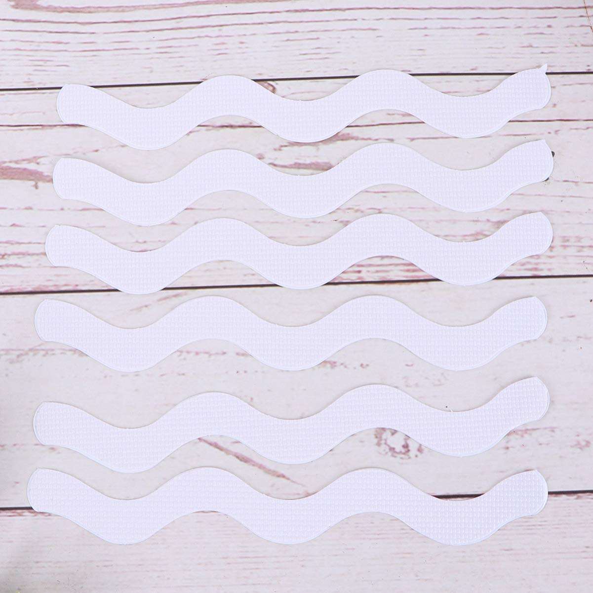 TOPBATHY Bathtub Non Slip Stickers Anti Slip Shower Strips Treads Safety Tubs Mat for Stairs Steps Ladders Kitchen Toilet Adhesive 12pcs Wavy Shape 6