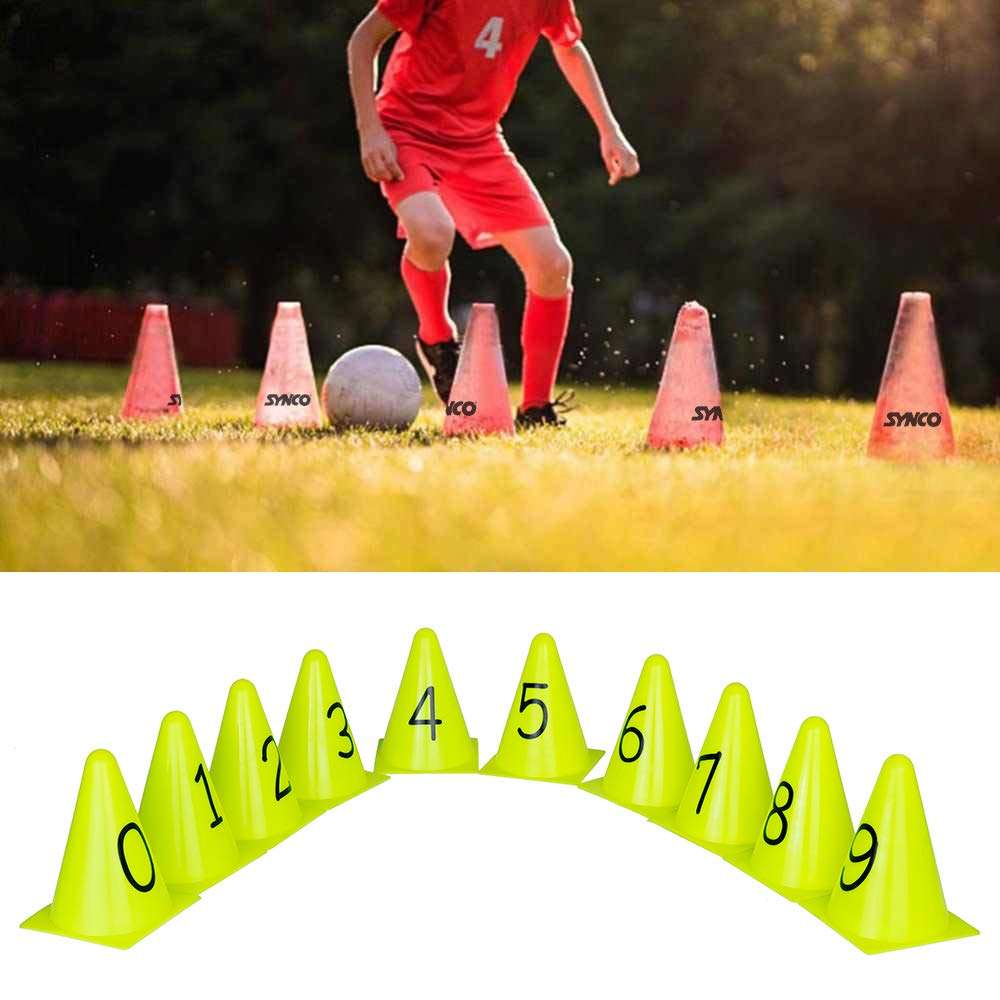 SYNCO Sports 6 Inch Cone Marker Set (Pack of 10) 5