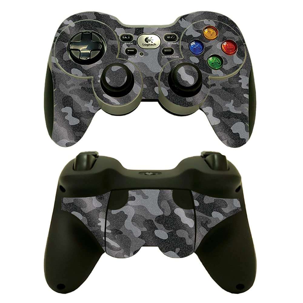 MightySkins Glossy Glitter Skin Compatible With Logitech Wireless Gamepad F710 - Black Camo | Protective, Durable High-Gloss Glitter Finish | Easy to Apply, Remove, and Change Styles | Made in The USA