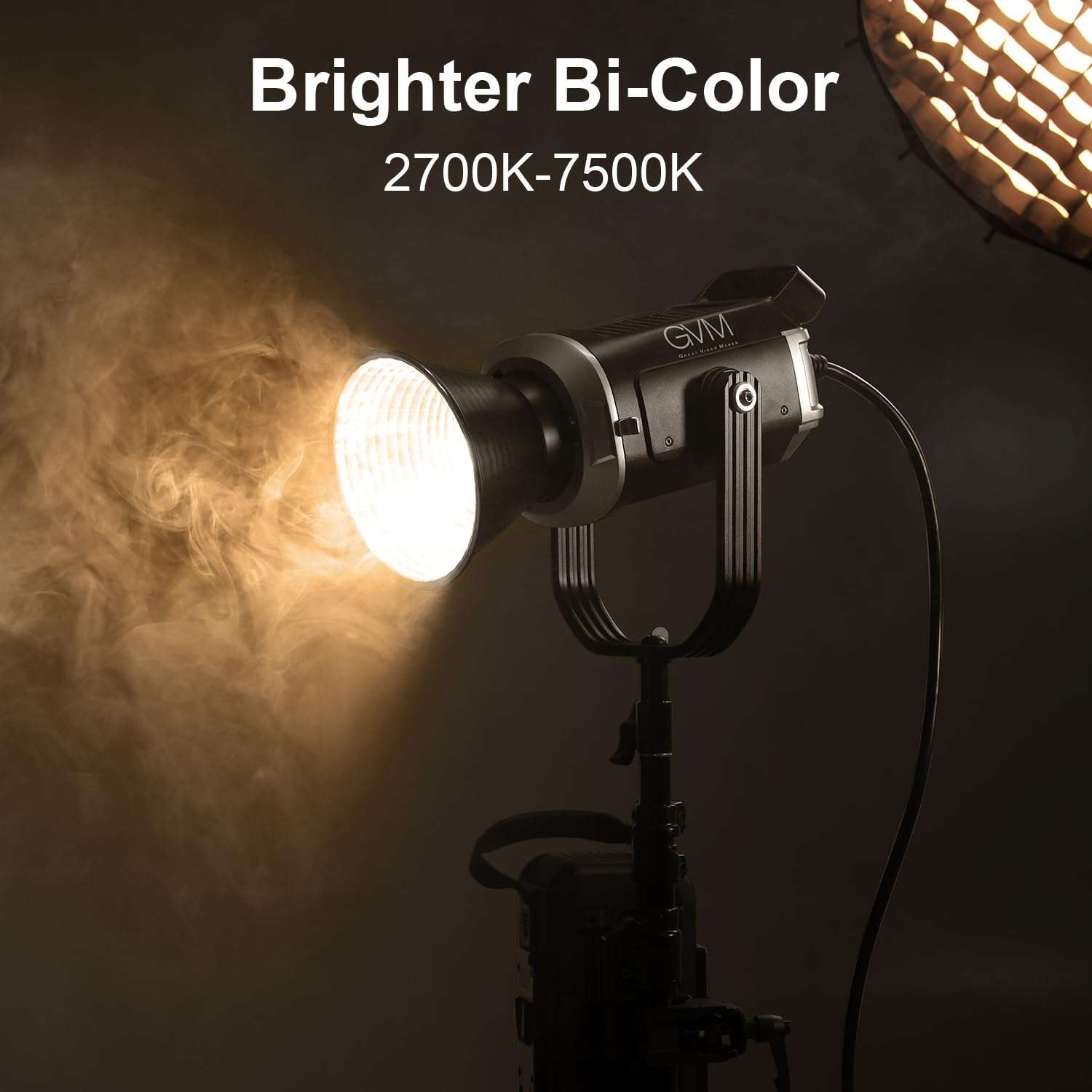 GVM Great Video Maker 80W CRI97+ 5600K Dimmable LED Video Lights with Bowens Mount Kit Continuous Output Lighting Spotlight for YouTube Vlog Studio Children Wedding Photography Shooting Light with Reflector (VC-P80S-1S) 3
