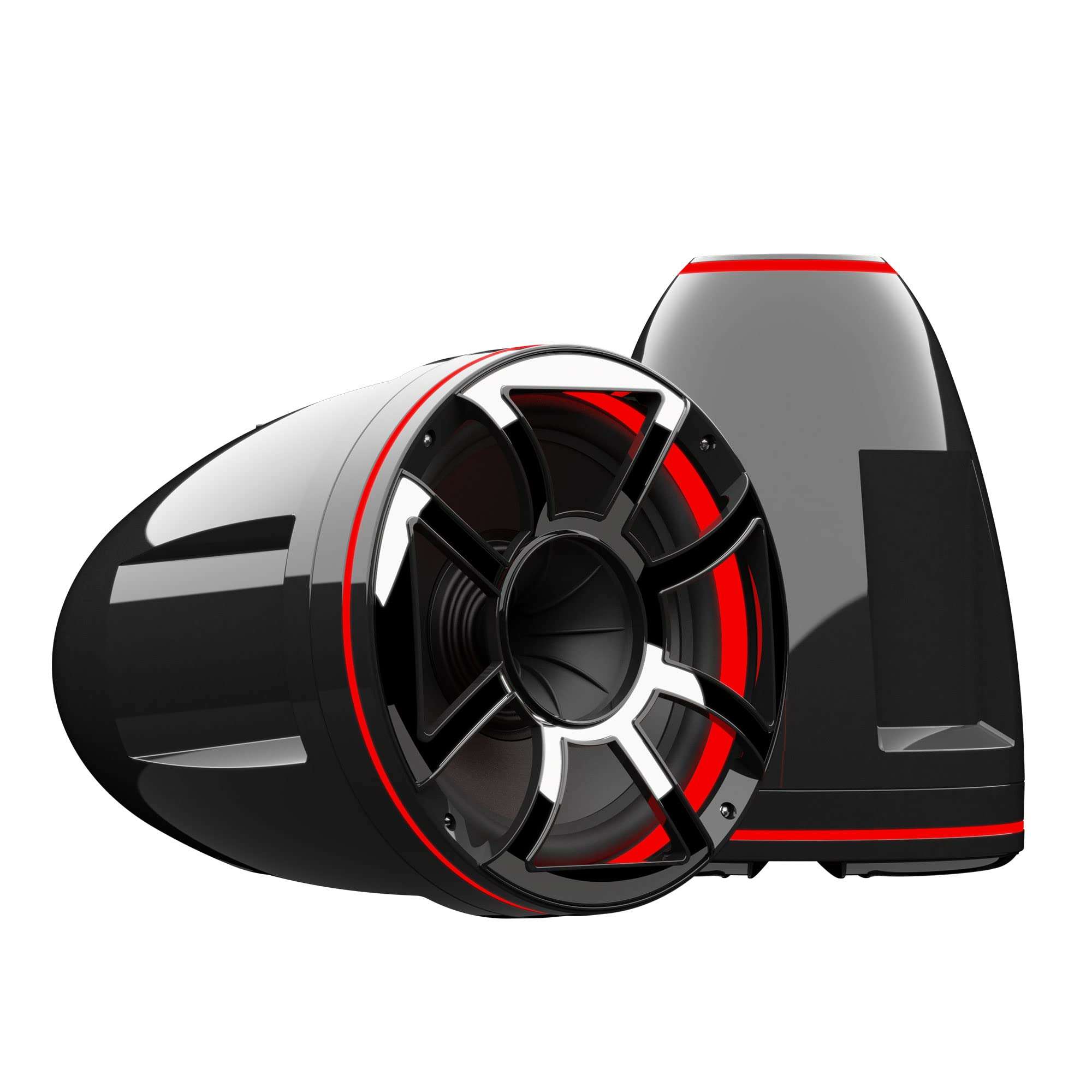 Wet Sounds REV-12-HD-XS-B-X REV 12" Black HD Tower Speakers with XS Grille and Black X-Mount Kit (NO Clamps) with SUITZ-REV-12-HD Neoprene Protective Covers 4