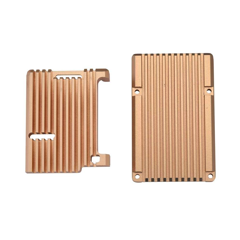 Raspberry Pi 4 Model B Aluminum Case Metal Box Gold Shell for RPI 4B (Without Fan) 5