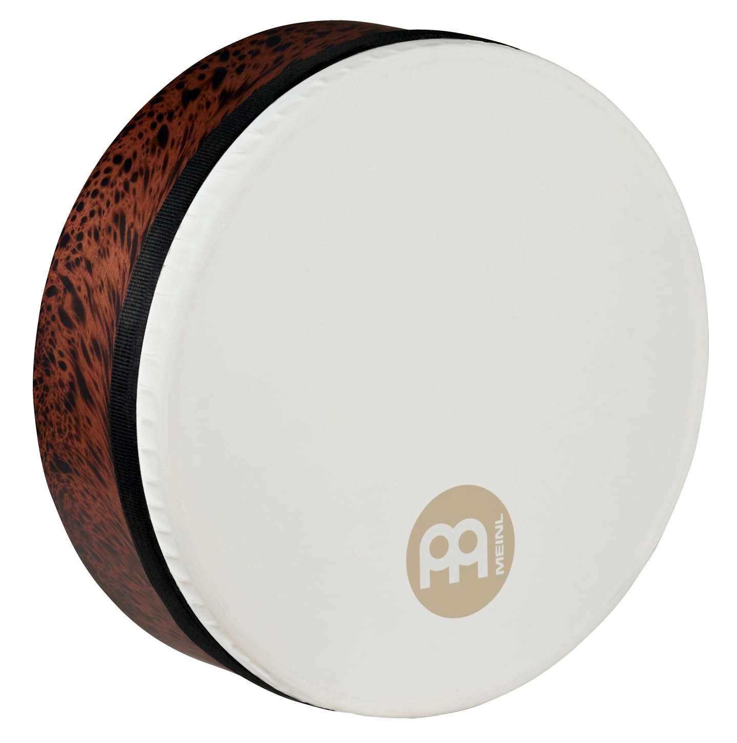 Meinl Percussion 12" Frame Drum, Deep Shell Mizhar-NOT Made in China-Synthetic Head, Brown Burl Finish, 2-Year Warranty (FD12T-D-TF) 1