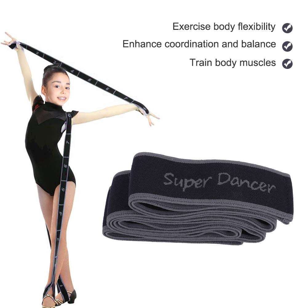 Yoga Resistance Band Latin Dance Elastic Stretching Belt Fitness Exercise Pulling Strap (Gray) 6