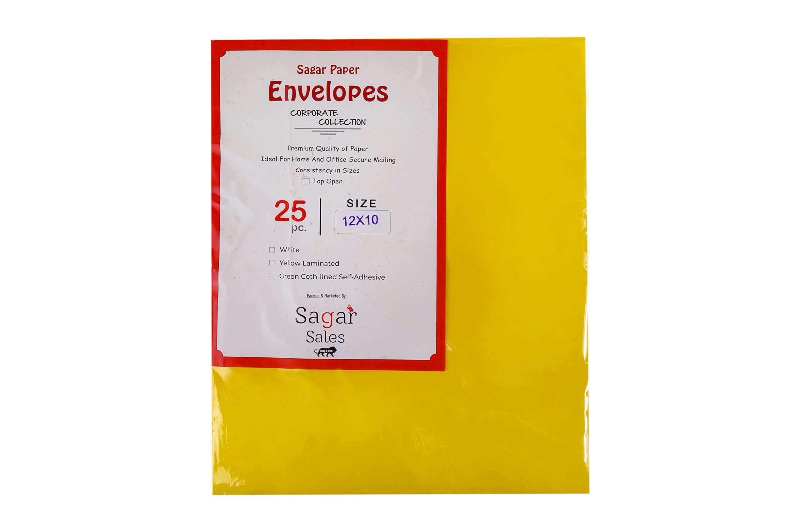 Sagar Saels Office Envelopes Corporate Collection | Size 12x10 | Pack of 100 4