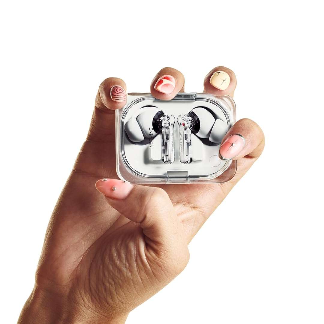 Nothing Ear (a) Wireless Earbuds, 45dB Hybrid Noise Cancelling Earbuds, Hi-Res Audio, Advanced Equaliser, Dual Connect, 6 Mics, 42.5H Playtime Ear Buds Wireless Bluetooth, White 2