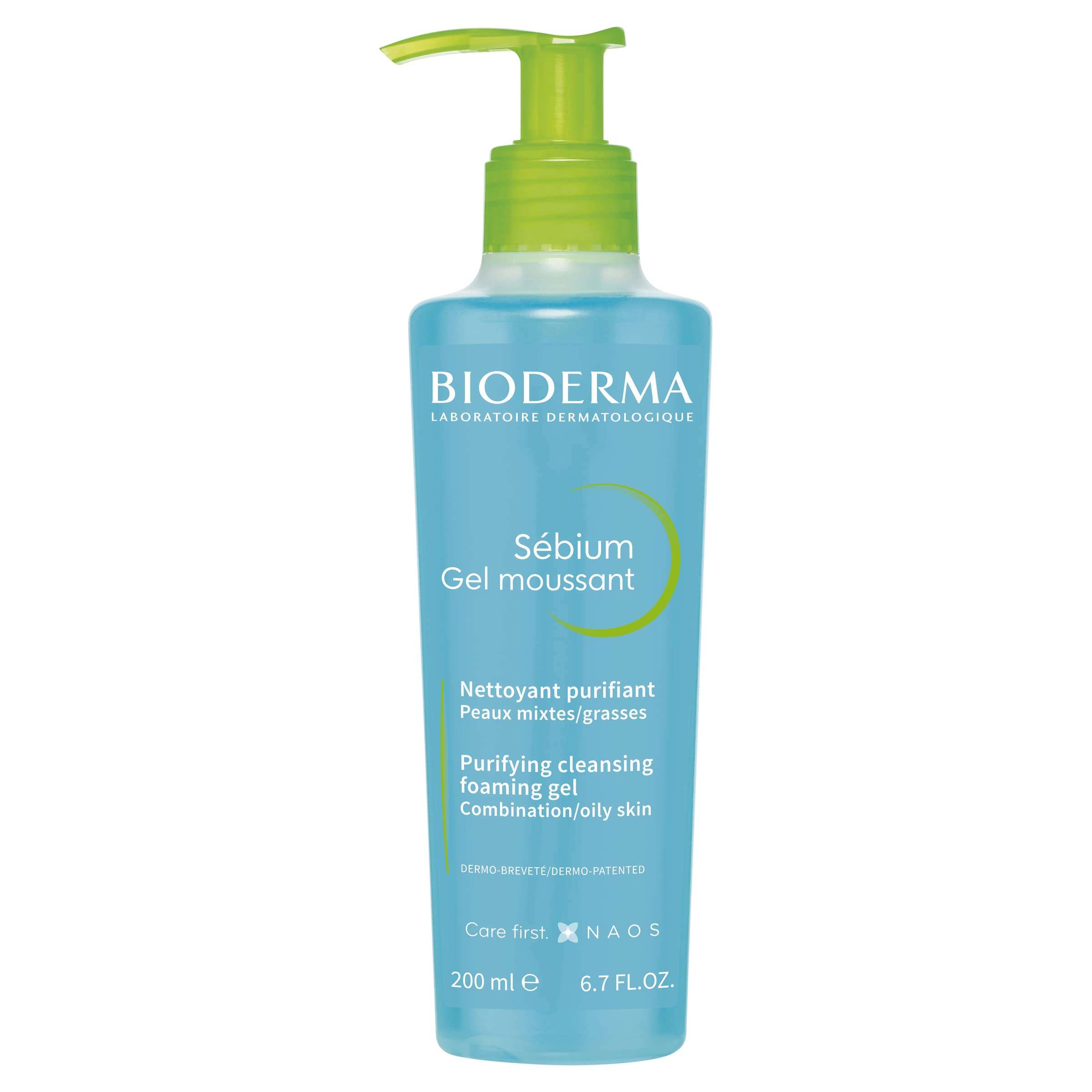 Bioderma Sébium Foaming Gel Pump, Gentle Face Cleanser, Makeup Removing Cleanser, Skin Purifying Face Wash for Combination to Oily Skin, 6.76 Fl Oz 1