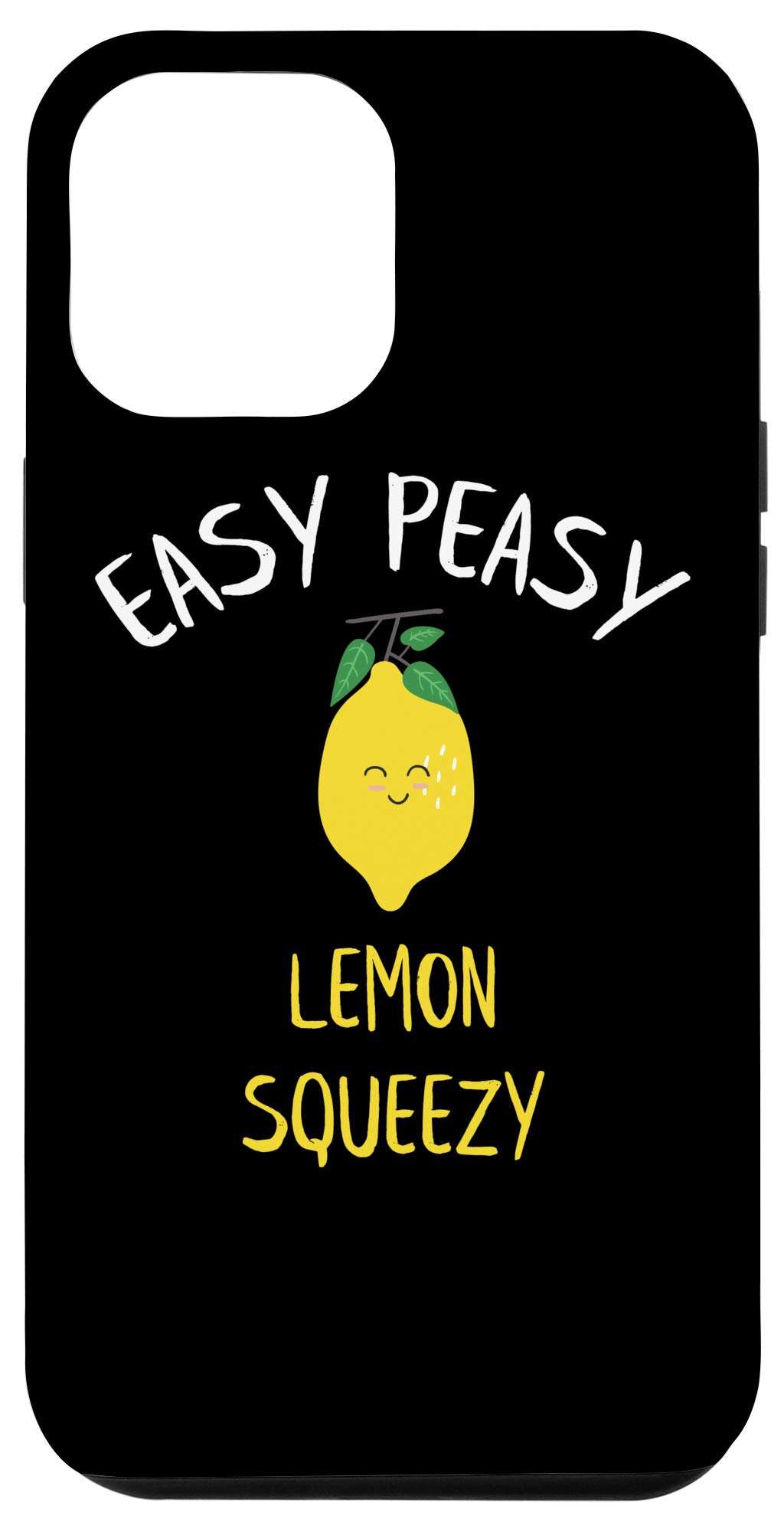 iPhone 12 Pro Max Easy Peasy Lemon Squeezy Design - Funny Summer Fruit Quote Case 1