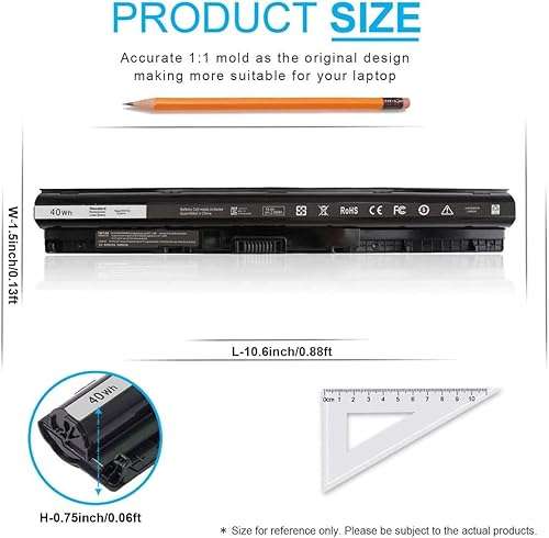 40W 14.8V M5Y1K Battery for Dell Inspiron 15 3000 5000 3558 3451 5552 3458 5566 5558 5559 6YFVW VN3N0 GXVJ3 W6D4J HD4J0 4WY7C Notebook Pc Battery 4