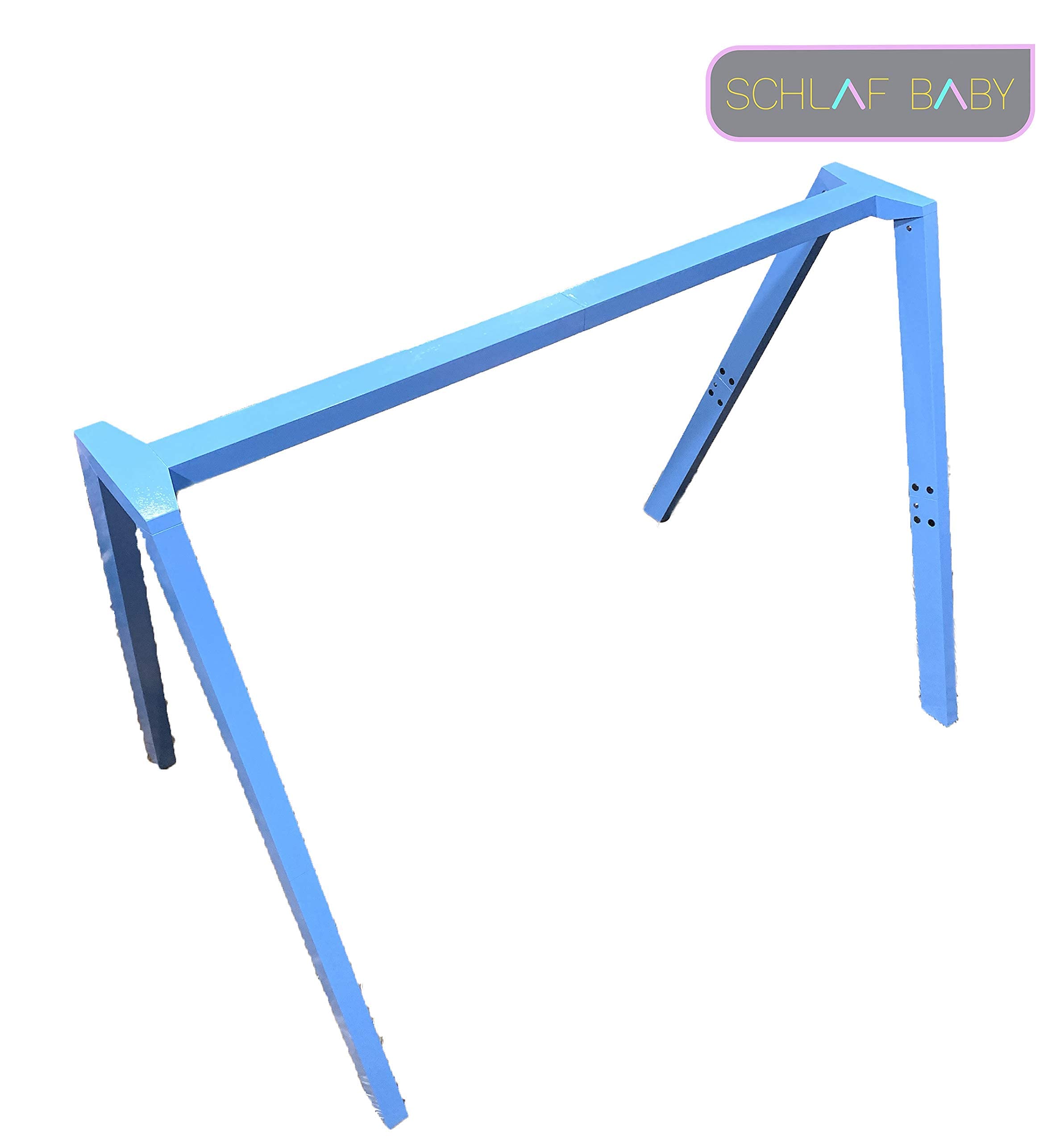 SCHLAF BABY New Born Foldable Metal Cradle [2000_Blue] 6