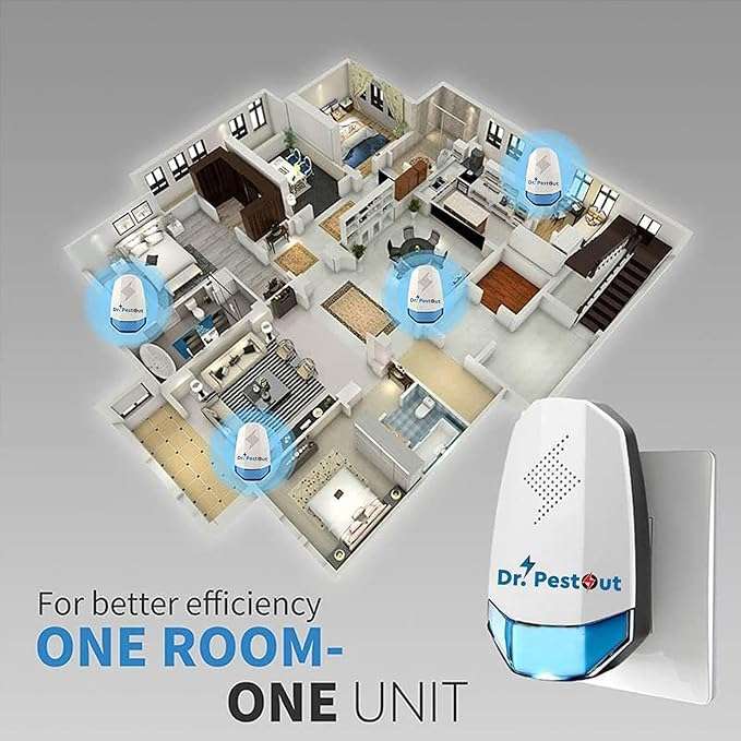 Electric Pest Repellent Machine for Lizards, Rats, Cockroaches, Mosquitoes, Ants, and Rodent Control (Pack of 6) 5