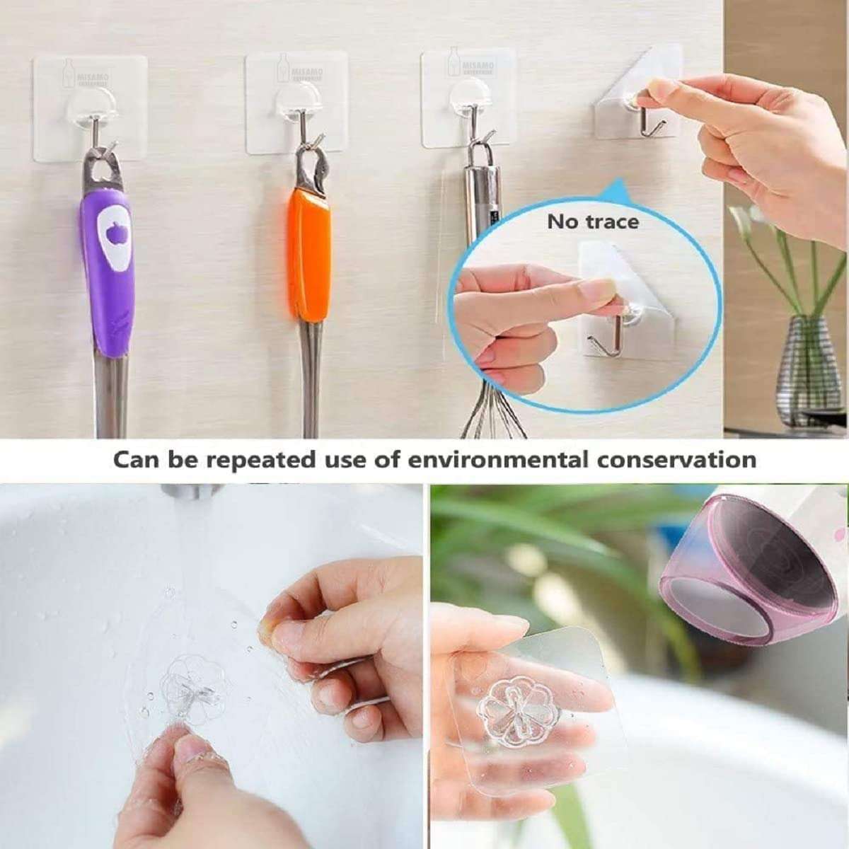 ETSAP Soft Silicone Back Scrubber Long Handle Bath Brush + Body Scrubber Bath Brush + Scalp Massager for Hair + Face Scrubber Brush, Combination Combo, Super-Exfoliating & Lathering Body Scrubber, Shower Brush | BPA-Free | for Men and Women (With A Free Hook 3-pic) 4