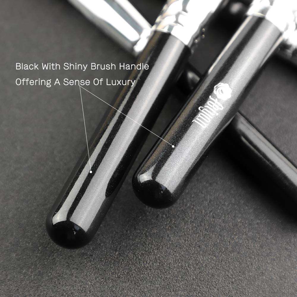 Makeup Brush Set，FEIYAN 15pcs Make up Brushes Soft and Dense Vegan Bristles Powder Foundation Eyeliner Eyebrow Blush Eyeshadow Blending Brush Kit with Case and Makeup Sponge Brush Cleaner 5