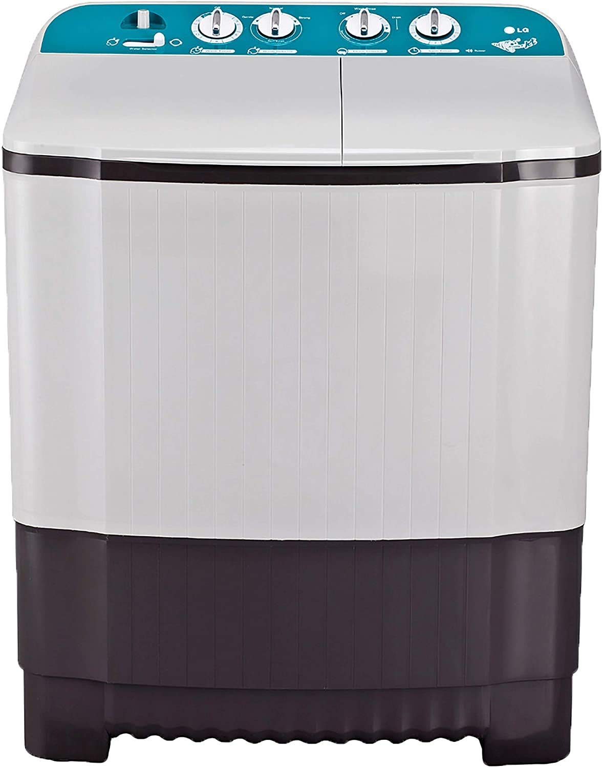 LG 6 Kg Semi-Automatic Top Loading Washing Machine Appliance (P6001RG, Dark Grey, Roller Jet Pulsator)