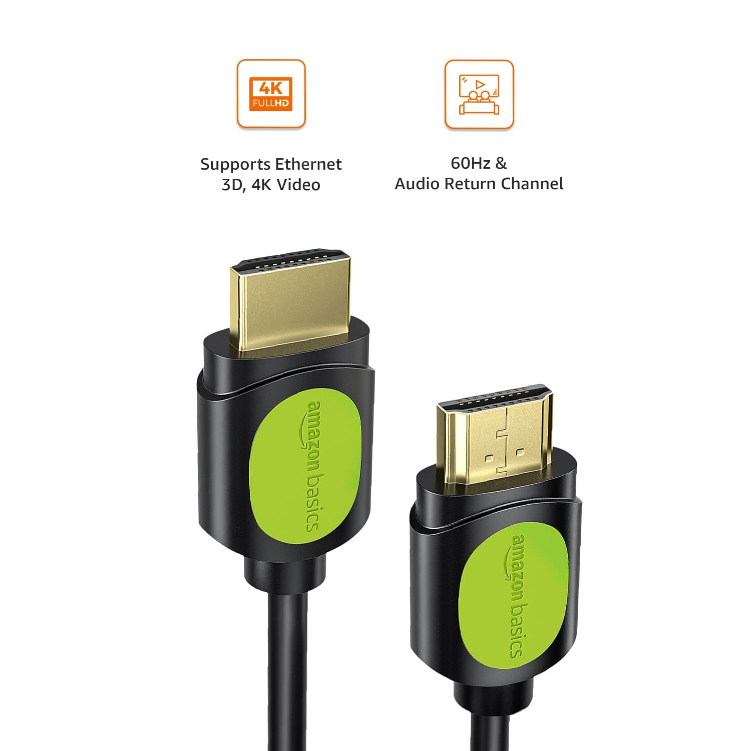 Amazon Basics High Speed HDMI Cable (Gold-Plated) - (10 Feet) & Micro USB Fast Charging Cable for Android Smartphone,Personal Computer,Printer with Gold Plated Connectors (6 Feet, Black) 4