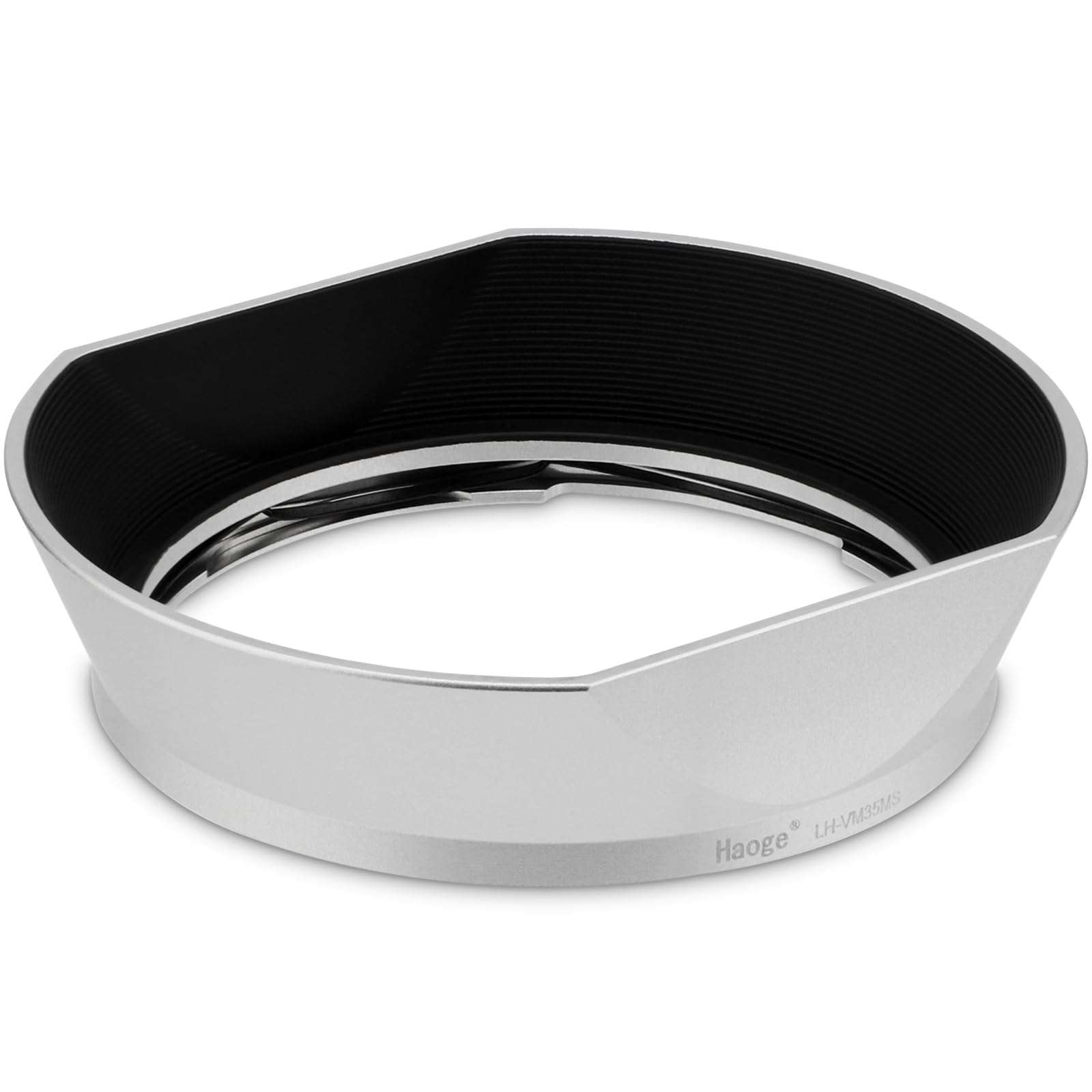 Haoge Metal Square Bayonet Lens Hood for Voigtlander Nokton Aspherical ASPH 40mm f1.2 VM,35mm f/1.2 I II III VM, 50mm f1.2 VM Leica M-Mount Lens Replaces LH-8 Shade LH-VM35MS Silver 2