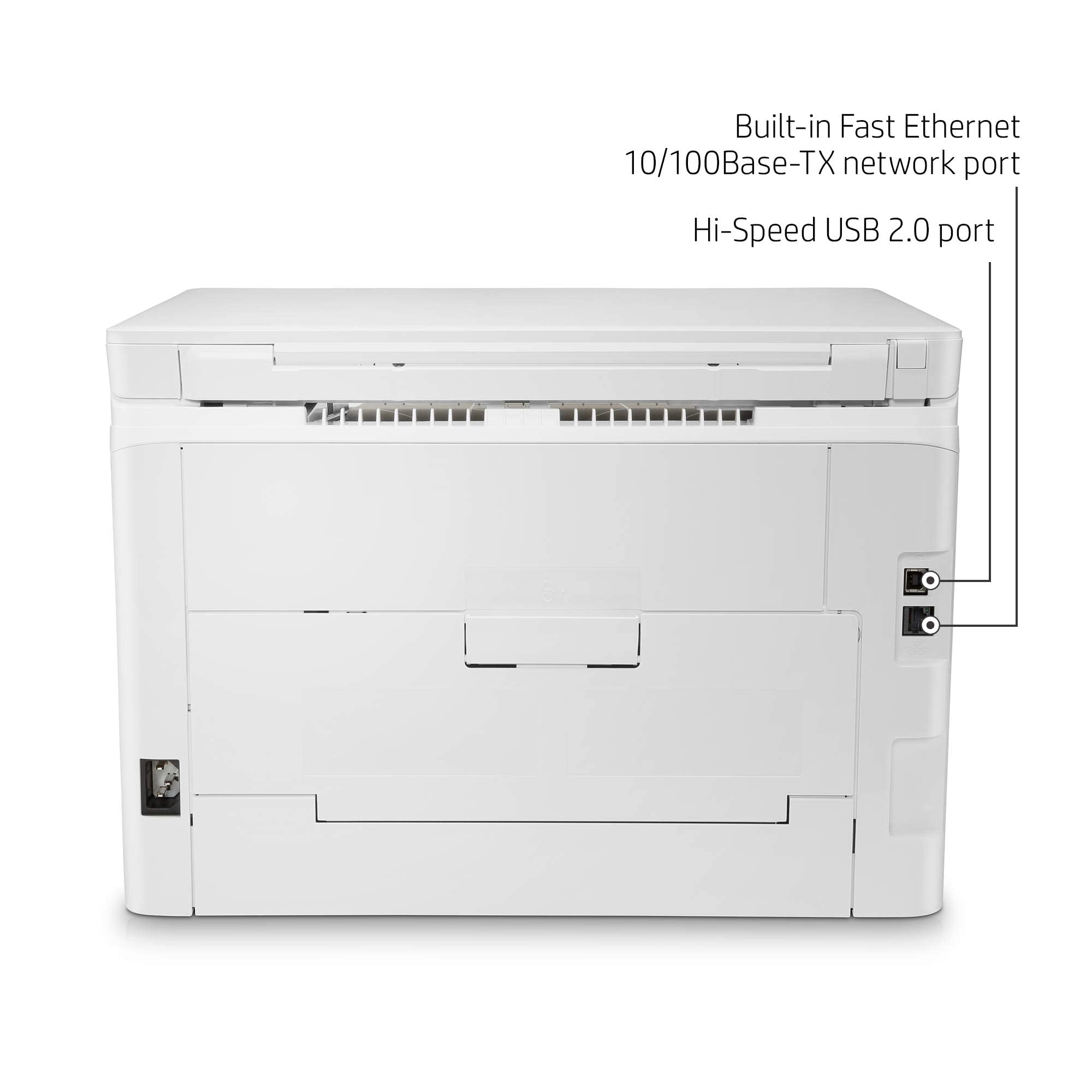 HP Color Laserjet Pro M182nw Wireless All-in-One Laser Printer, Auto-On/Auto-Off Function, Remote Mobile Print, 600 x 600 dpi, 17 ppm, 150-Sheet, Works with Alexa, Bundle with Cefesfy Printer Cable 6