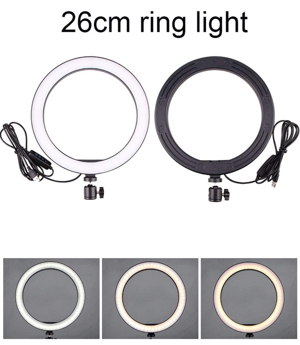YLLN Ring Light 26cm/ 10in LED Ring Light with Stand and Phone Holder for YouTube Video/Photography Compatible and Makeup 6