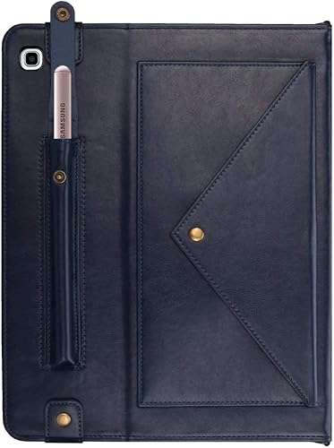 Case for 10.5 Galaxy Tab S5e, MeiLiio Envelope Wallet Case w/Card Slot Pocket/Handband/Buckle Closure Shoulder Bag Folio Stand Cover for Samsung Galaxy Tab S5e 10.5 SM-T720/T725 (Dark Blue) 3