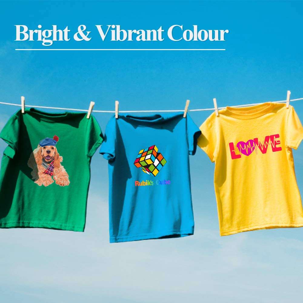 Stampcolour Heat Transfer Paper for Drak Fabrics,Inkjet Premium Iron-On Drak T Shirt Transfers Paper Compatible with Inkjet Printer,LTR Pack of 15 Sheets 8.5X11 Inches. 6