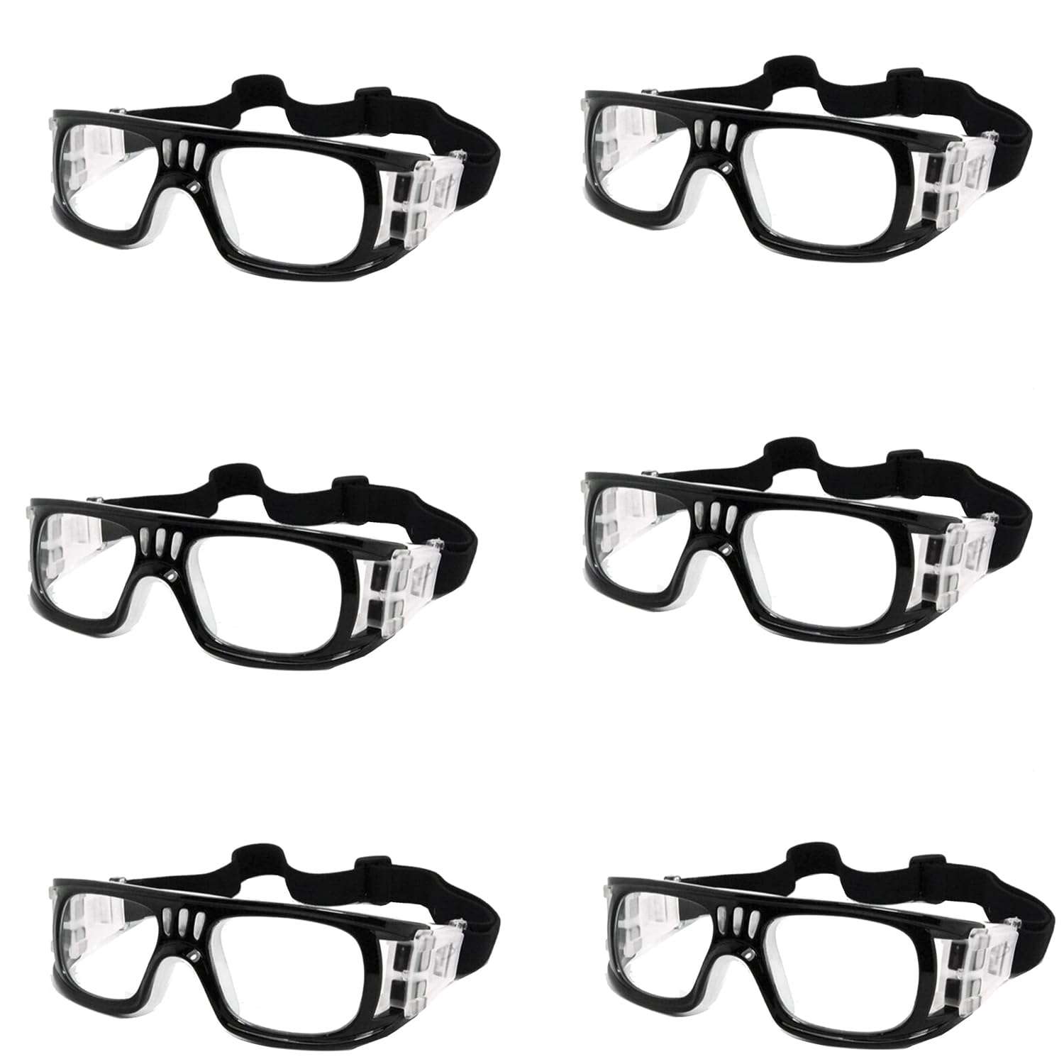 Ecovin Basketball Goggles, Men's Soccer Glasses, Protective football Goggles, Professional Sports Goggles(pack of 6) 1