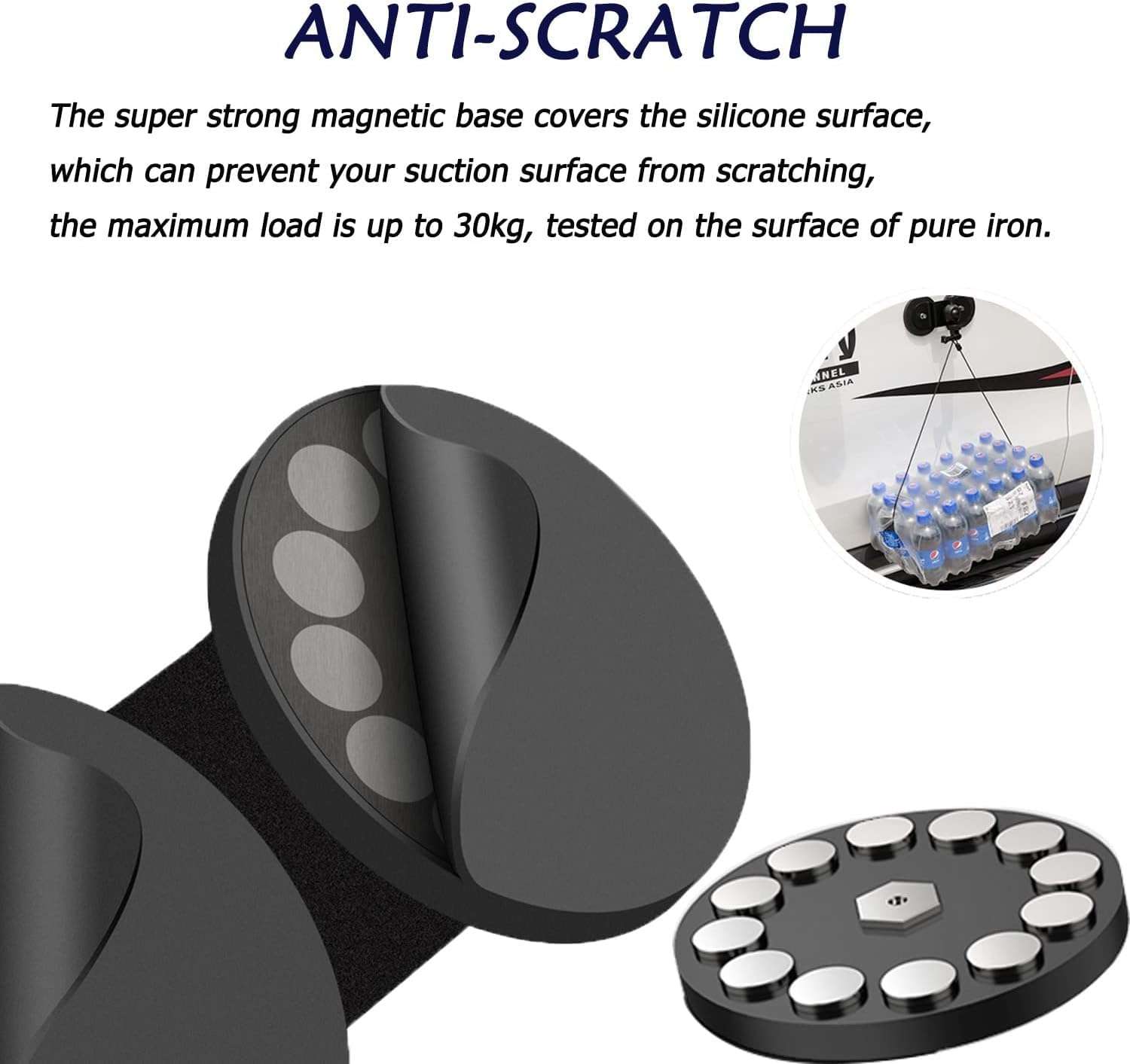 ADOFYS Magnetic Action Camera Mount, Super Magnetic Heavy-Duty Alloy Suction Cup Mount with Adapter 1/4-20 for GoPro Compatible with Hero 11/10/9/8/Max and Other Action Camera 5