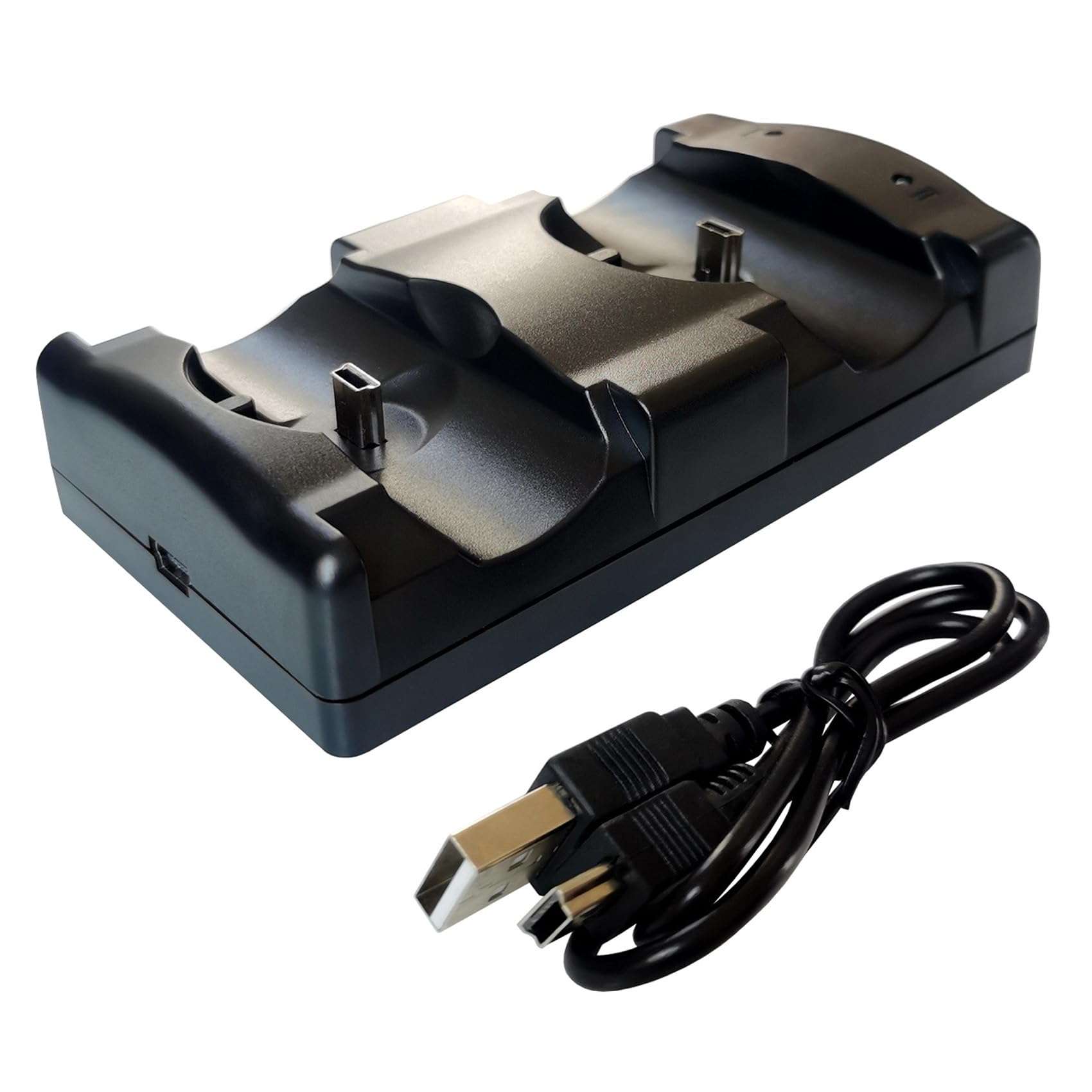 DHSKZRMJ 2 in 1 PS3 Controller Charger Station with LED Light Indicator, Charging Cable and Dock for Dual and Move Controllers 1