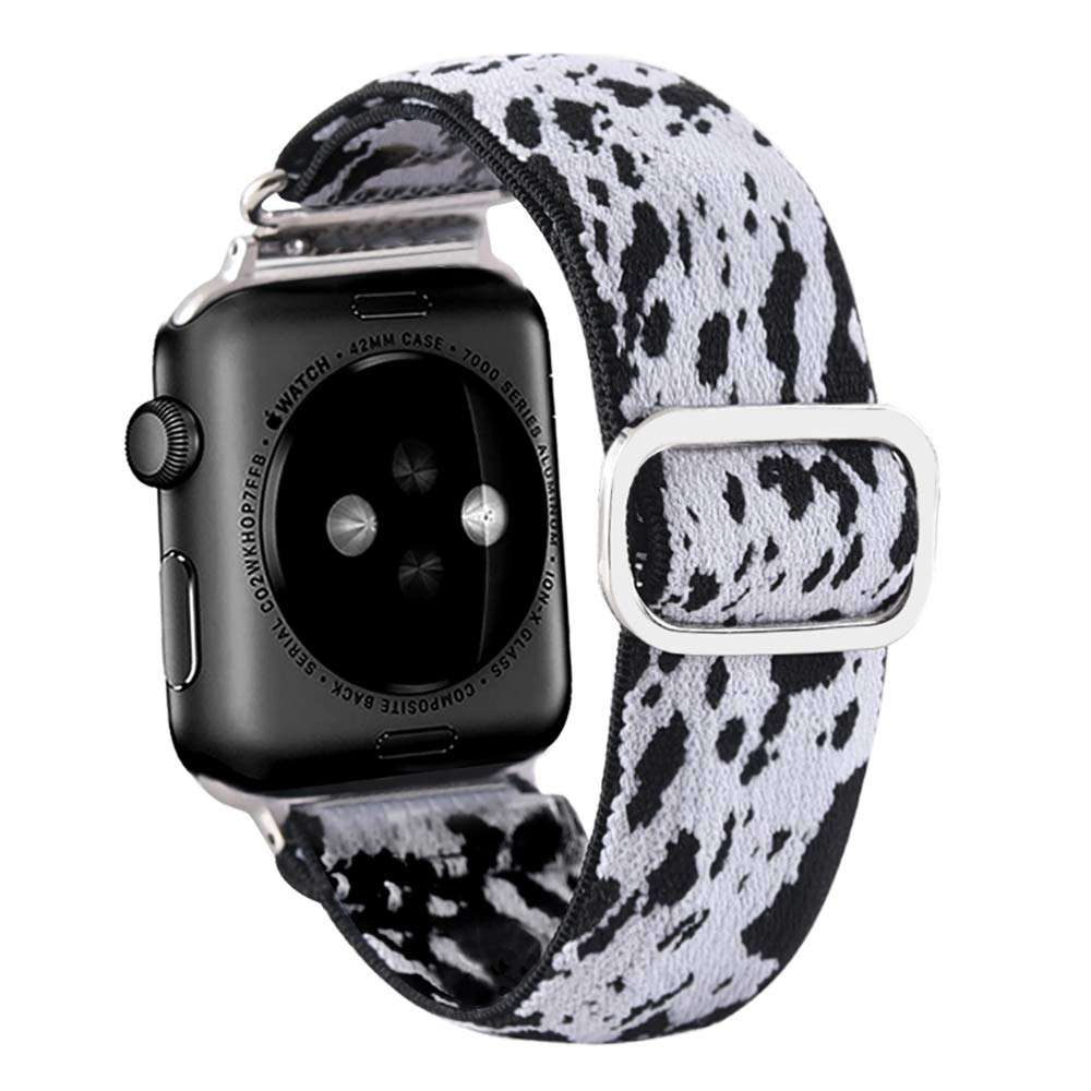 Elastic Apple Watch Bands Compatible with Apple Watch 38mm 40mm 42mm 44mm, Soft Stretch Elastics Wristbelt Replacement Wristband for iWatch Series 6/5/4/3/2/1 with Adjustable Buckle