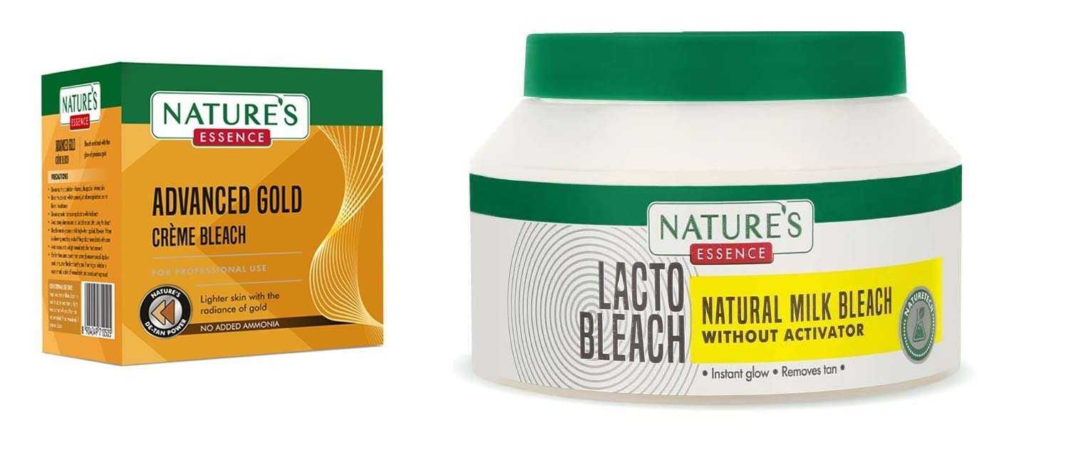 Advanced Gold Crème Bleach 210gm & Lacto Bleach 500ml for Brightening Skin 1