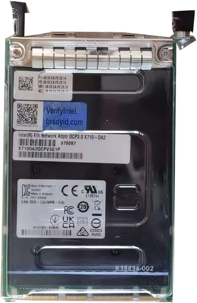 Myhoorii New Compatible for X710-DA2 10GB PCI 3.0 x8 Ethernet Converged Network Adapter X710DA2BLK 1