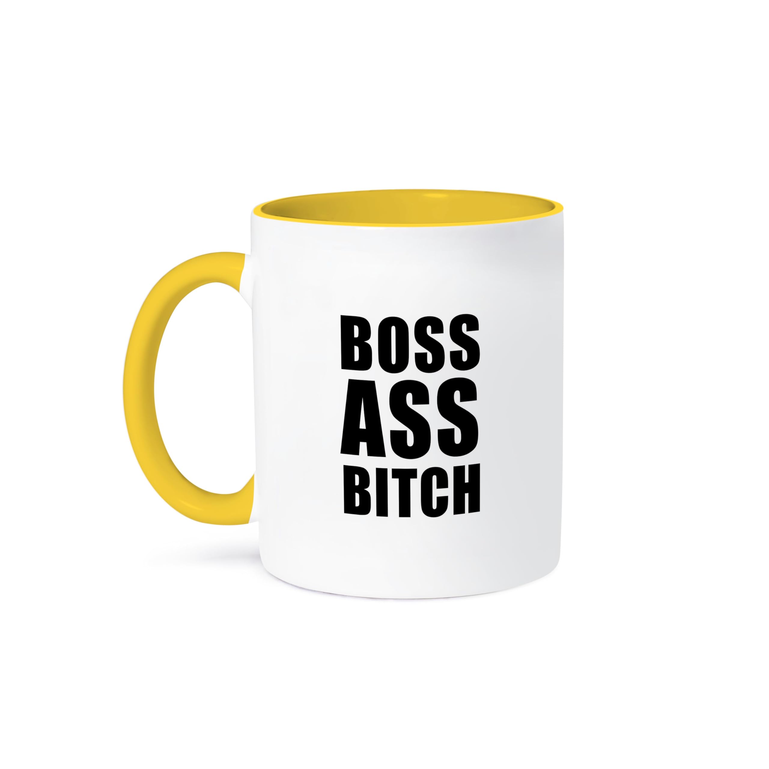 3dRose Coffee Mug, Size - 11oz - BOSS ASS BITCH Anne Collections Quotes - funny coffee cup gift