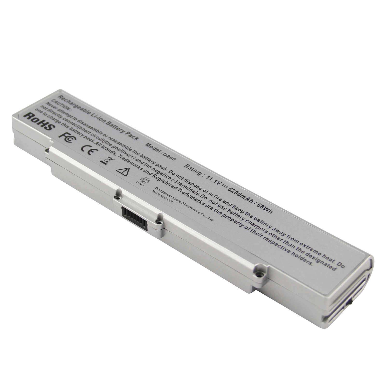 Fancy Buying Laptop Battery for Sony VAIO PCG VGN-AR VGN-NR VGN-SZ VGN-CR Series, fits P/N BPS9 VGP-BPL9 VGP-BPS9 VGP-BPS9/B VGP-BPS9/S VGP-BPS9A VGP-BPS9A/B (Silver 11.1V 5200mAh) 4