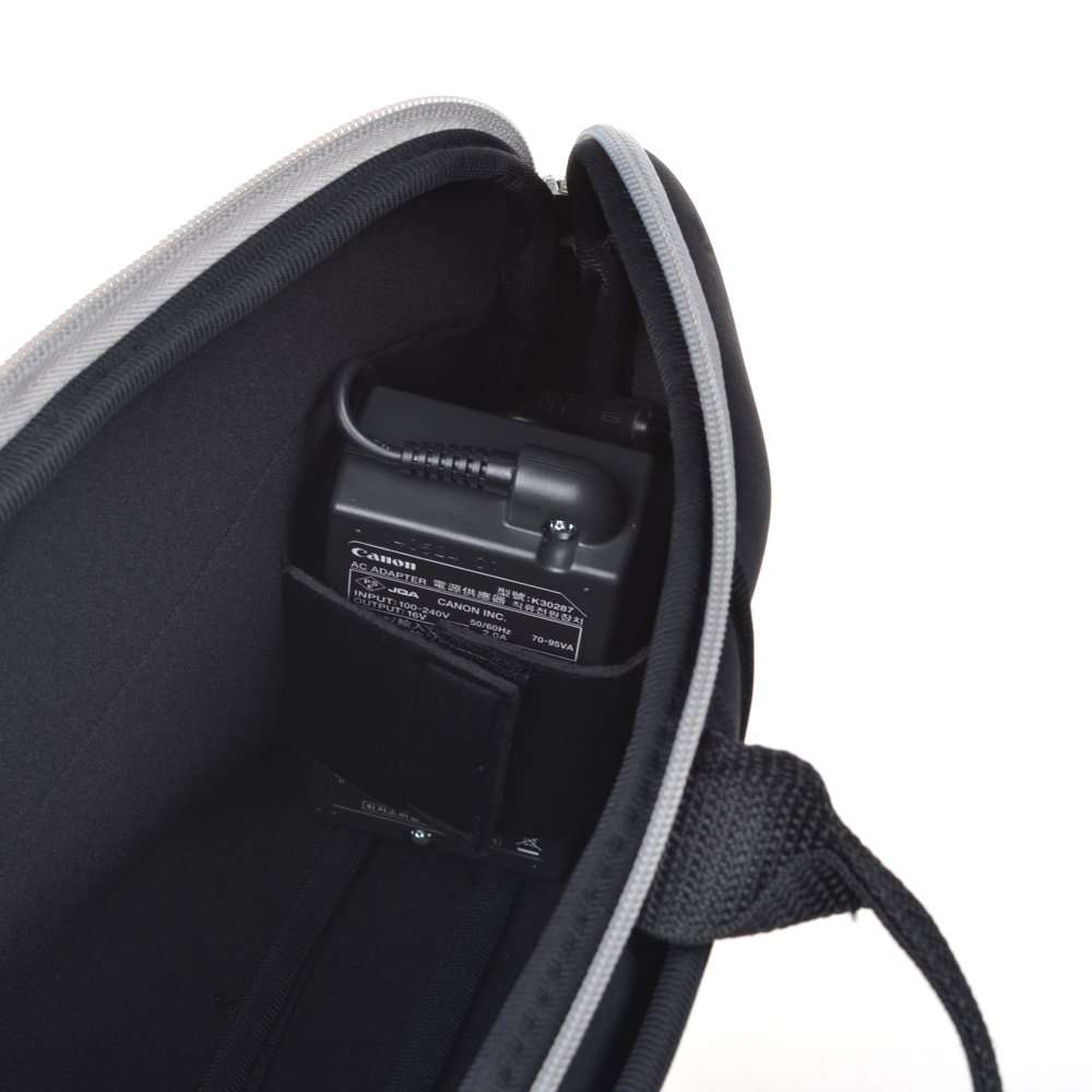 Cosmos Black Color Soft Neoprene Sleeve Carrying Travel Case Compatible with Canon PIXMA TR150 and PIXMA iP110 Portable Printer Mobile Photo Pinter and Power Adapter & Cable 5