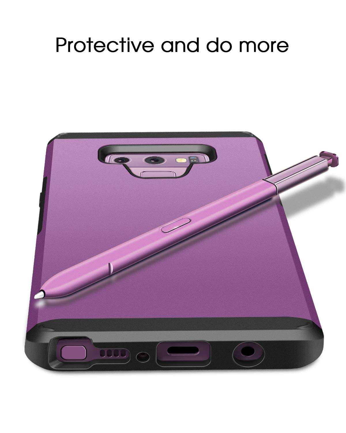 BENTOBEN Samsung Galaxy Note 9 Case, 2 in 1 Slim Rugged Hybrid Hard PC Soft TPU Bumper Shockproof Dual Layer Heavy Duty Protective Phone Case for Samsung Galaxy Note 9 (2018 Release), Purple 5