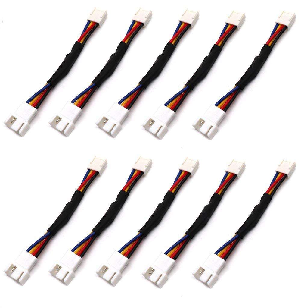 Xiaoyztan 4 Pin Male to Female CPU Fan Power Extension Cable Speed Reduce Resistor Pack of 10 1