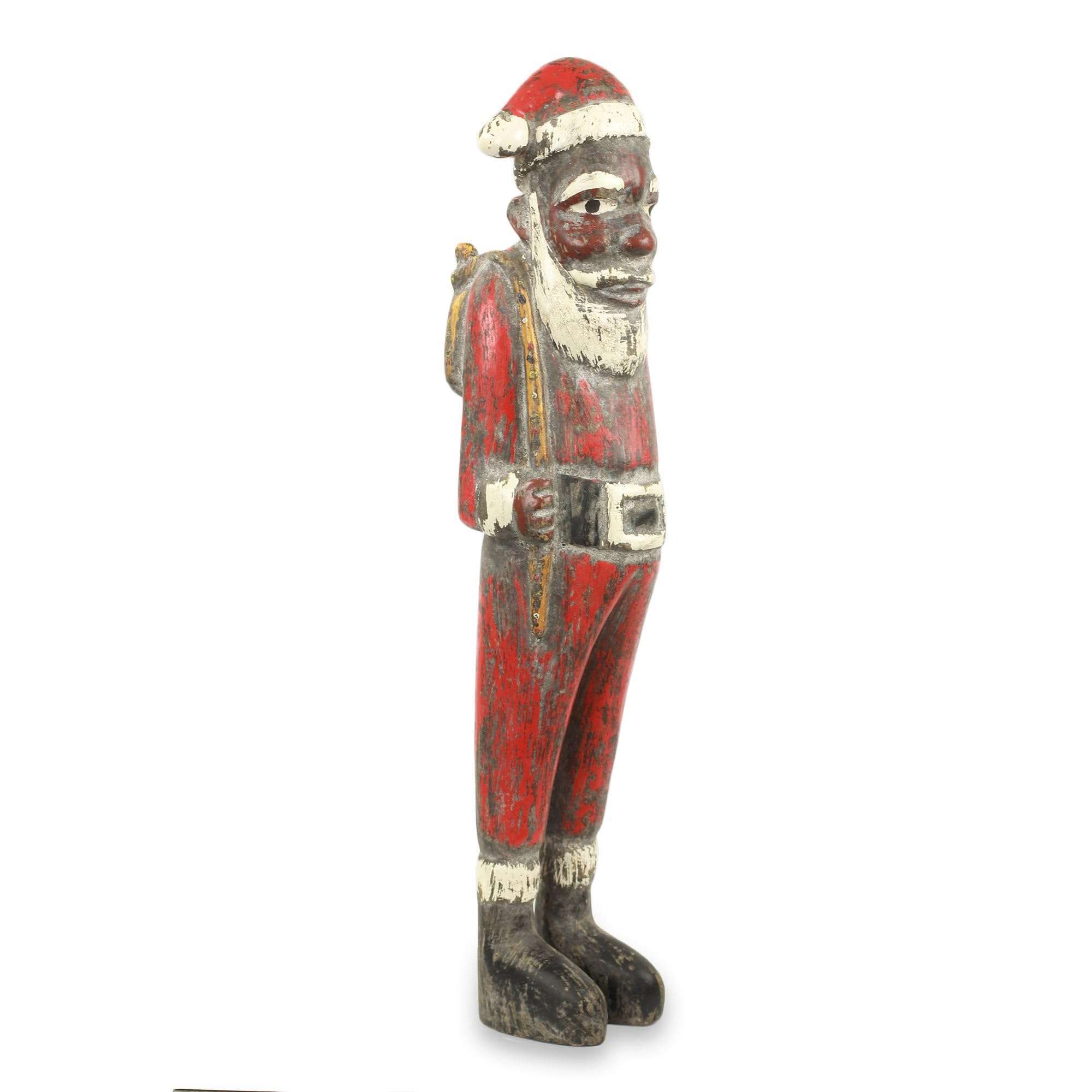 NOVICA Hand Carved Painted Wood Holiday Decor Santa Claus Sculpture, Father Christmas' 6