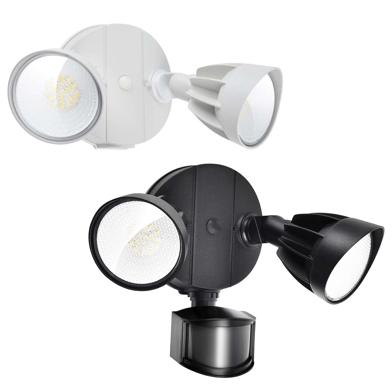 Philips 44W 4200/3500 lm LED Security Light Outdoor Motion Sensor/Switch Control, 5000K Daylight Flood Light, Waterproof, 2 Heads, 4 Modes 1