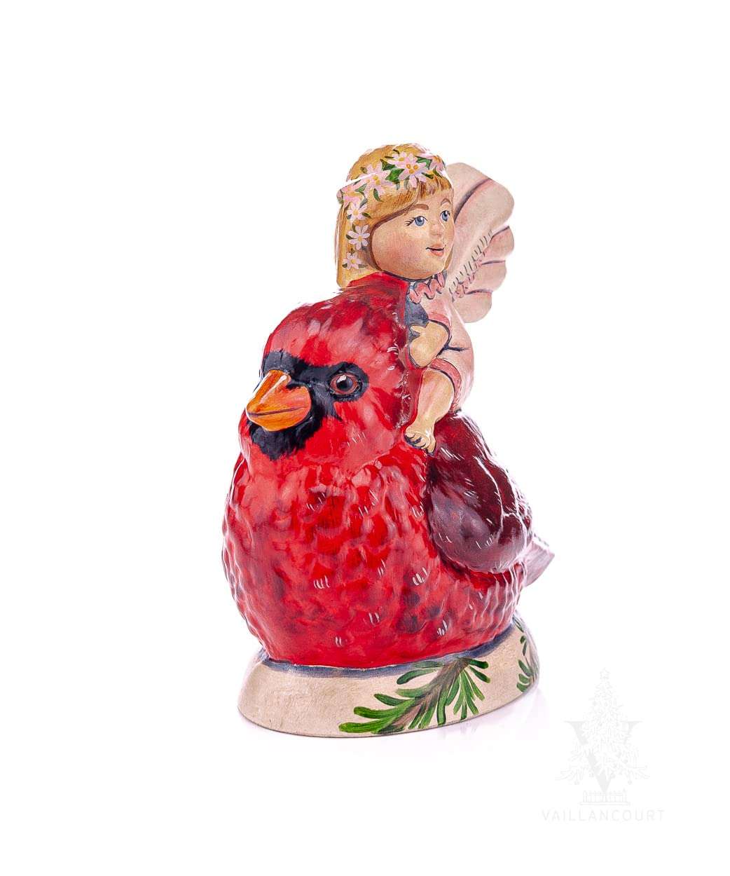 Vaillancourt Folk Art Angel Taking Flight on Cardinal 4