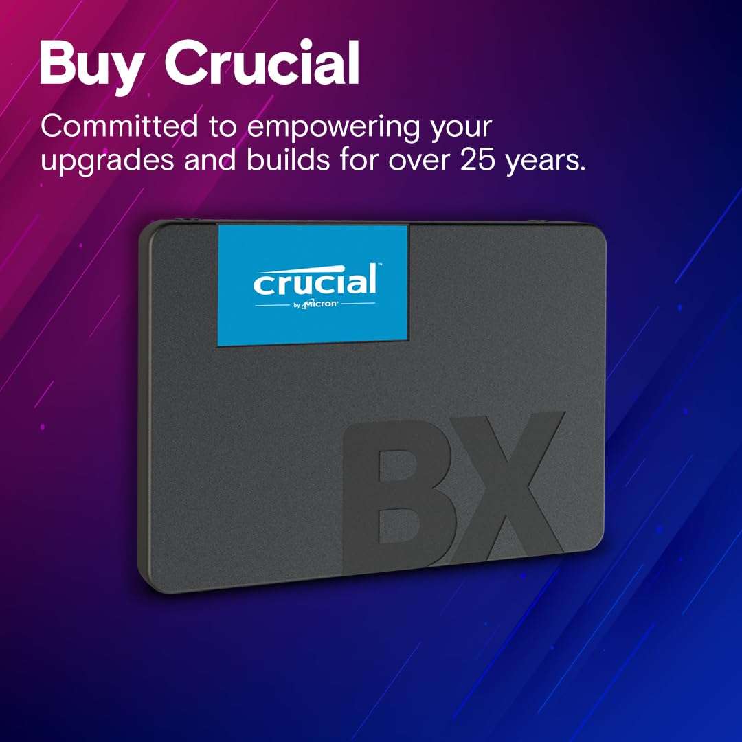 Crucial BX500 1TB 3D NAND SATA 2.5-Inch Internal SSD, up to 540MB/s - CT1000BX500SSD1, Solid State Drive 6