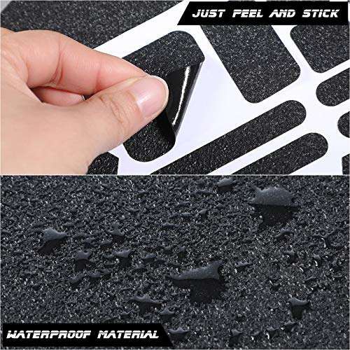 6 Pieces Grip Phone Stickers Non-Slip Cell Phone Grip Tape Rubber Textured Adhesive Traction Grip Decal Stickers for Phones Tablet Computer Gaming, Black and White 4