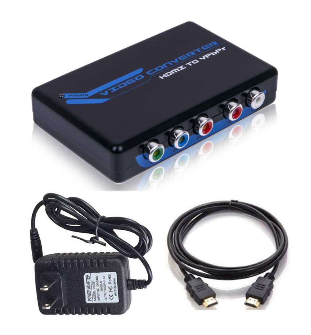 Tektrum HDMI to 1080 Component Video Ypbpr Converter Supporting R/L Audio Output Including HDMI Cable & Adapter for Computer-Training/Movies/Games on Monitors Projectors Engineering (TD-PETHR, 1CBL) 1